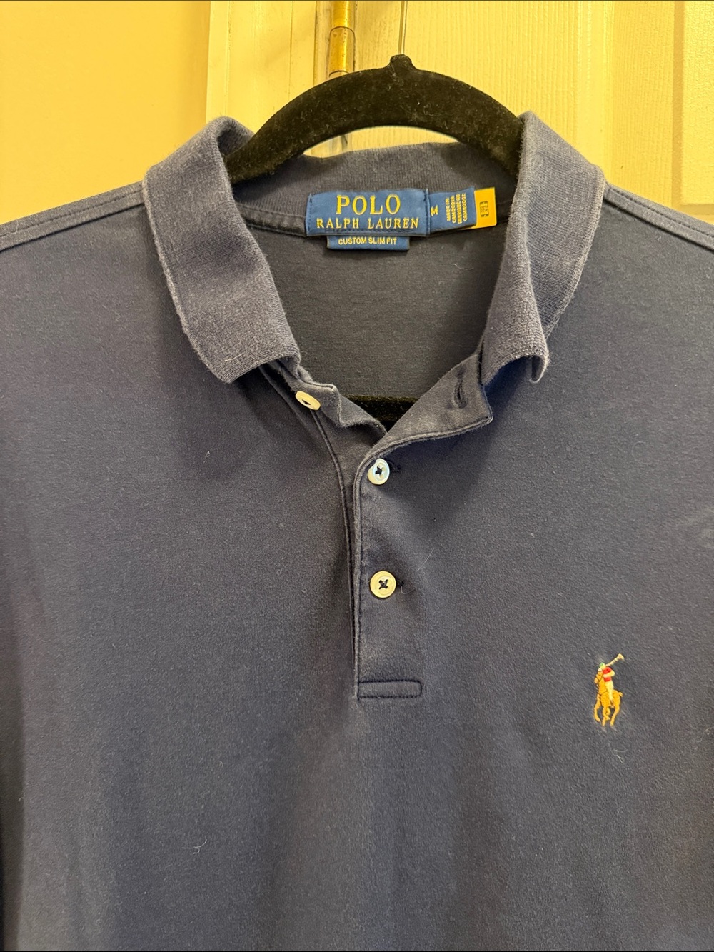 Polo by Ralph Lauren Navy Short-Sleeve Polo with Gold Pony - Picture 2 of 5